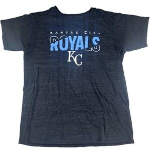 Genuine Merchandise Kansas‎ City Royals Dark Gray Heather Unisex Size L T-Shirt
